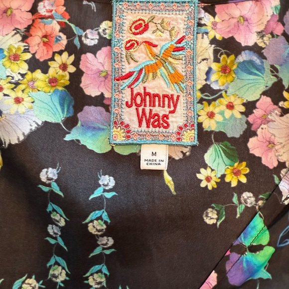 Johnny Was Silk Floral Maxi Dress - Picture 5 of 6
